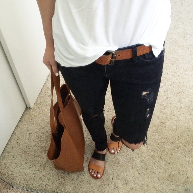AG jean distressed ankle jeans