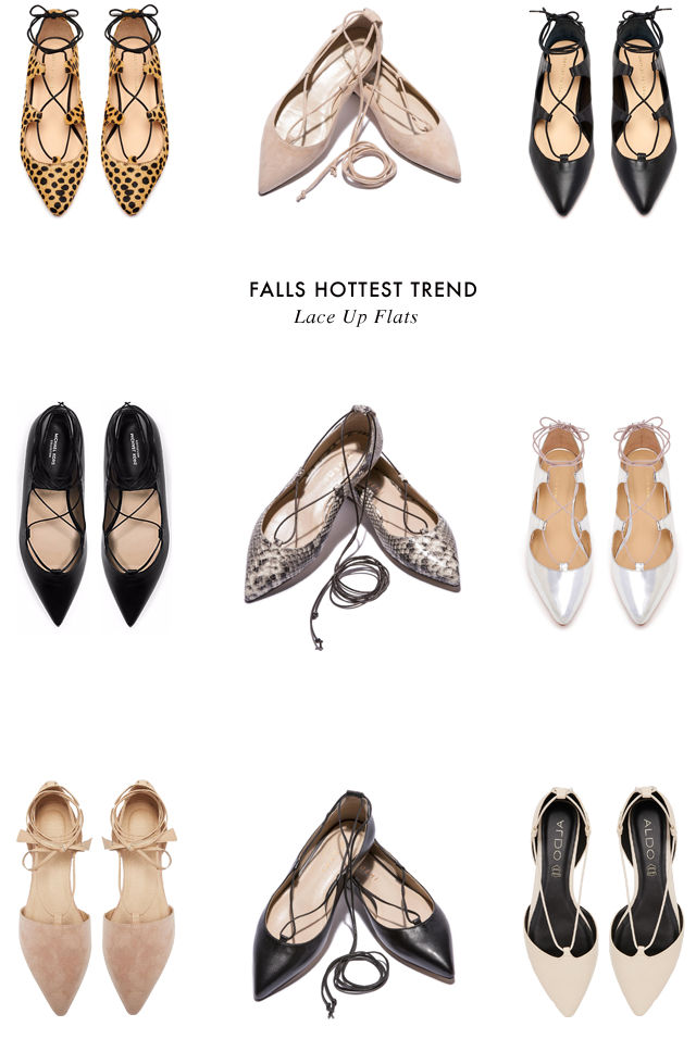 Falls hottest trend- lace up flats