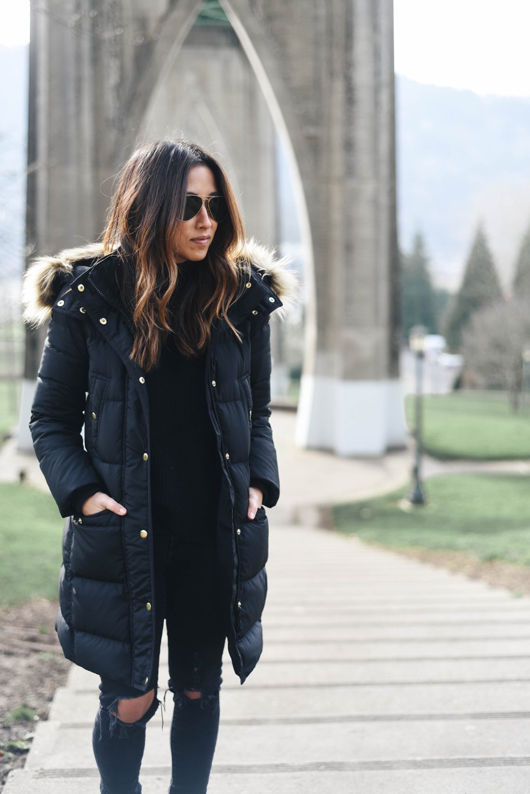 J.Crew belted down puffer coat