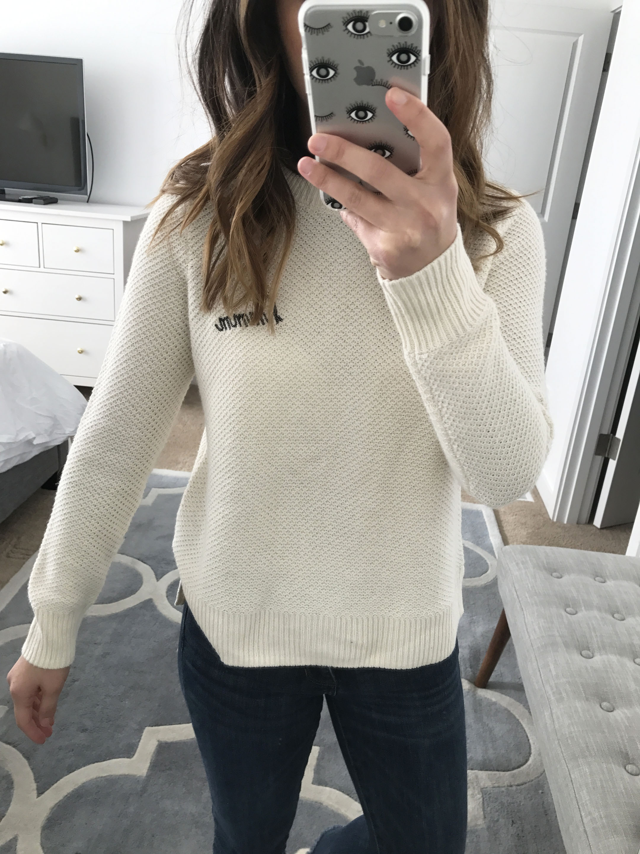 Madewell button back sweater