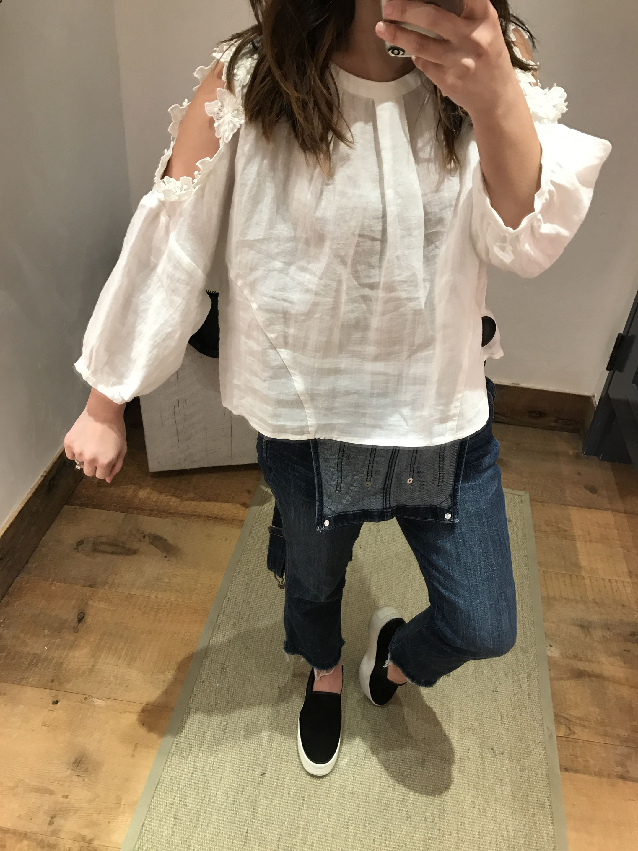 Anthropologie Floral texture blouse 1