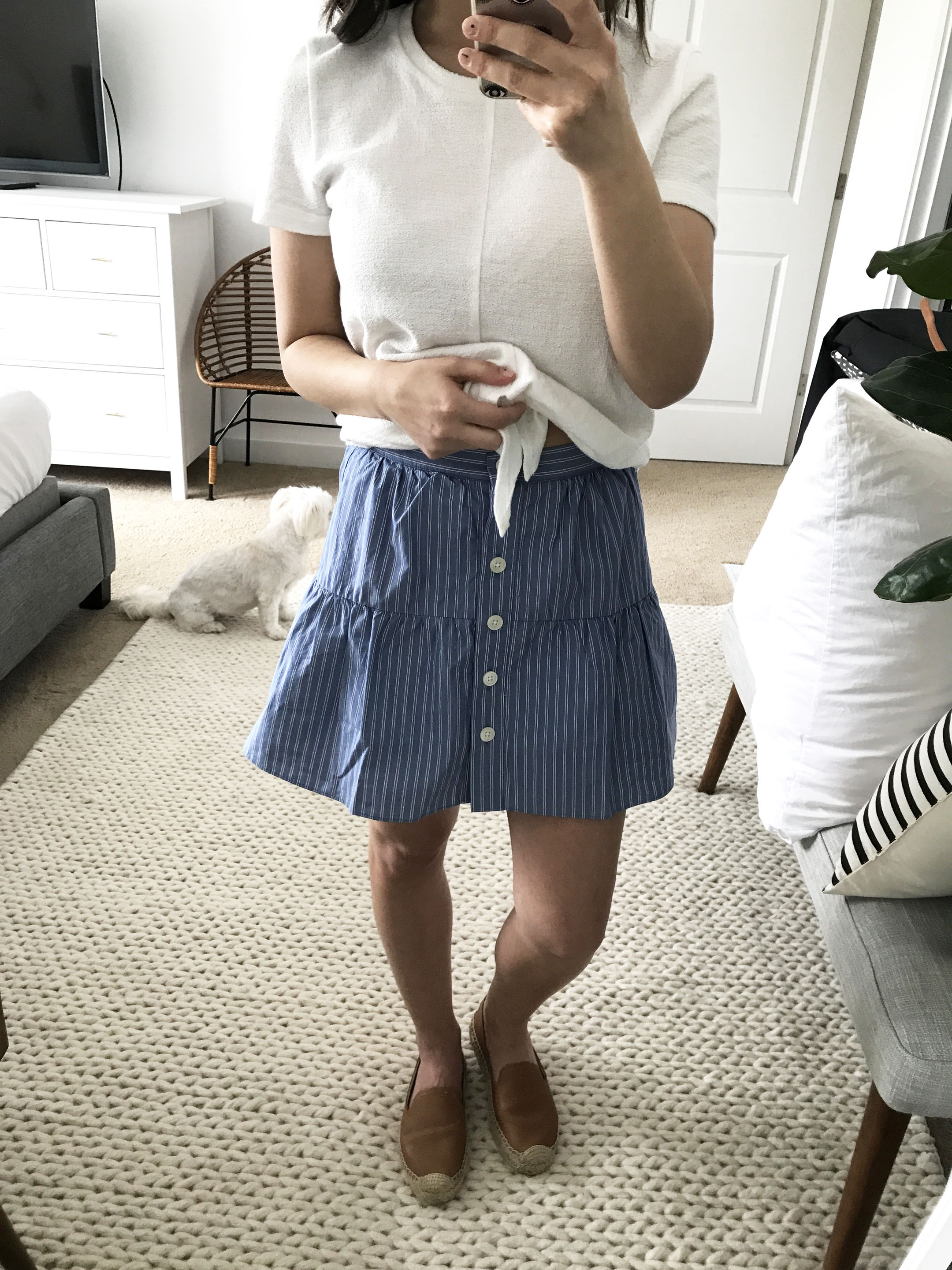 Madewell striped skirt 1