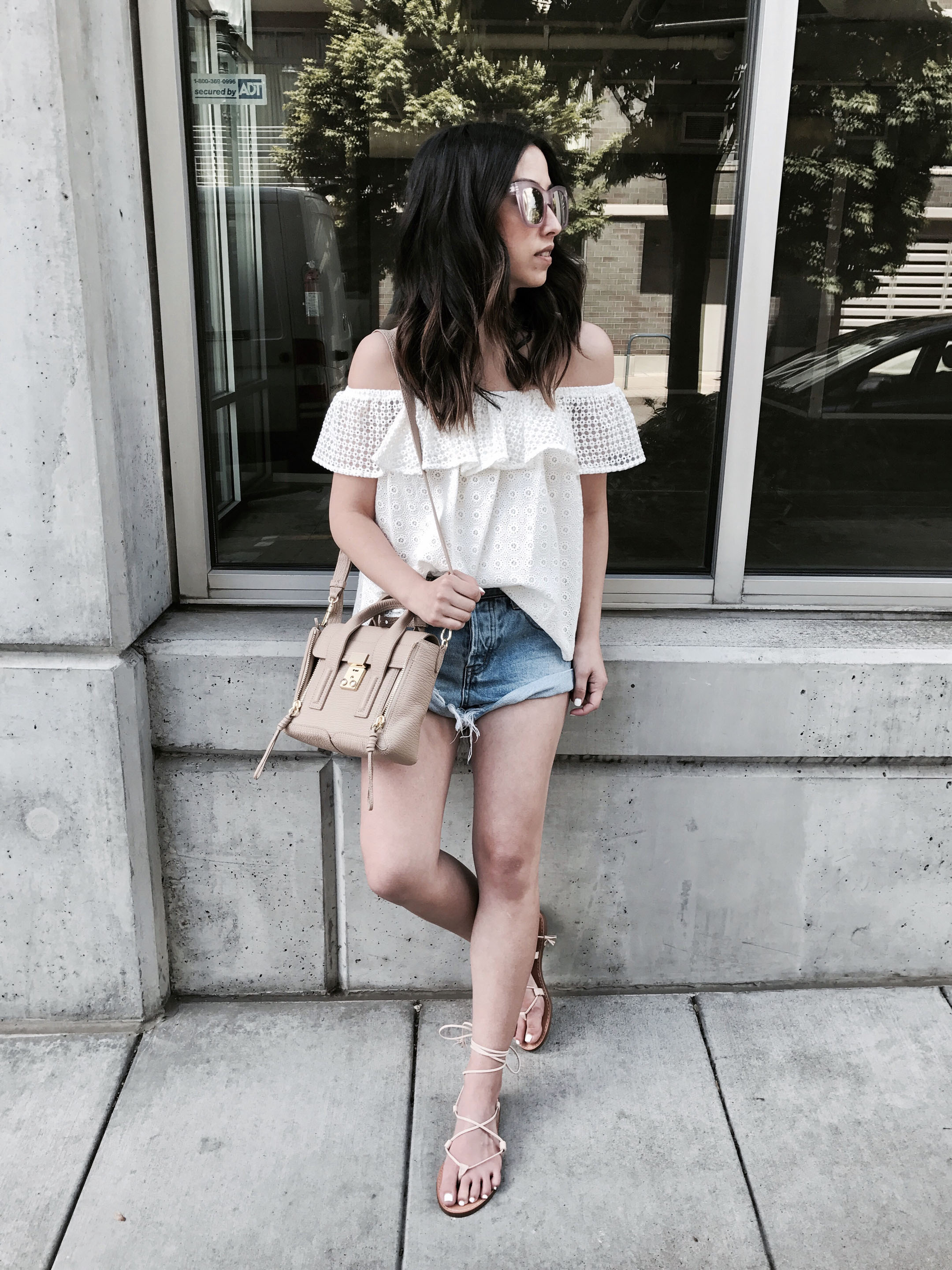 Madewell nude lace up sandals