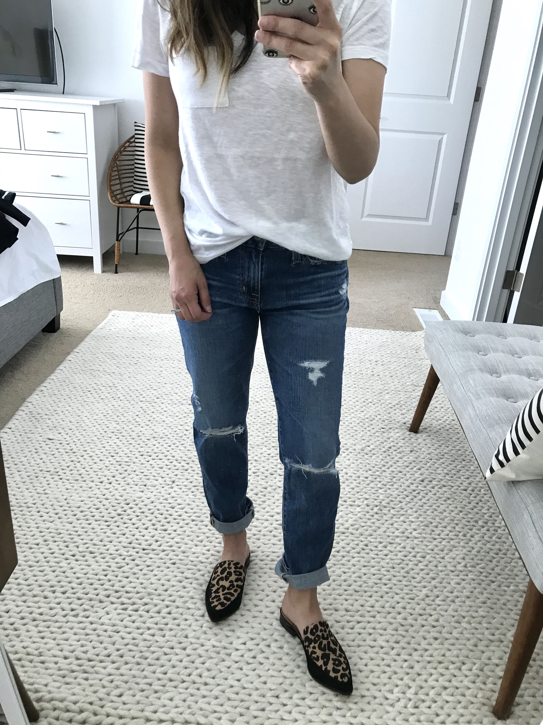AG ex boyfriend crop jeans