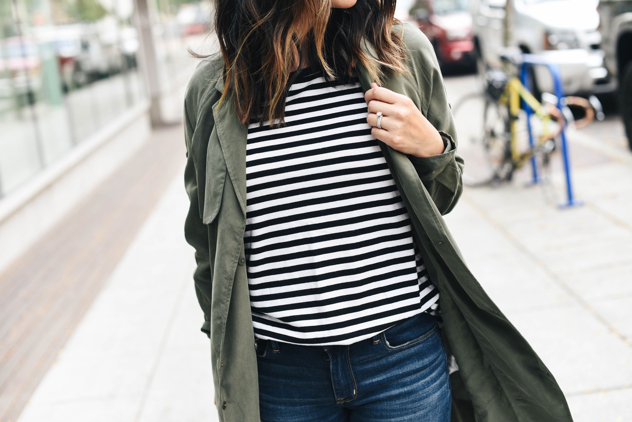 How to style a drape front trench coat
