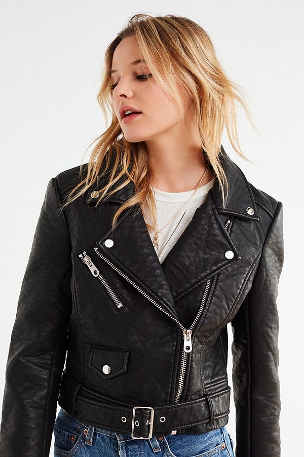 Pebbled faux leather jacket 2