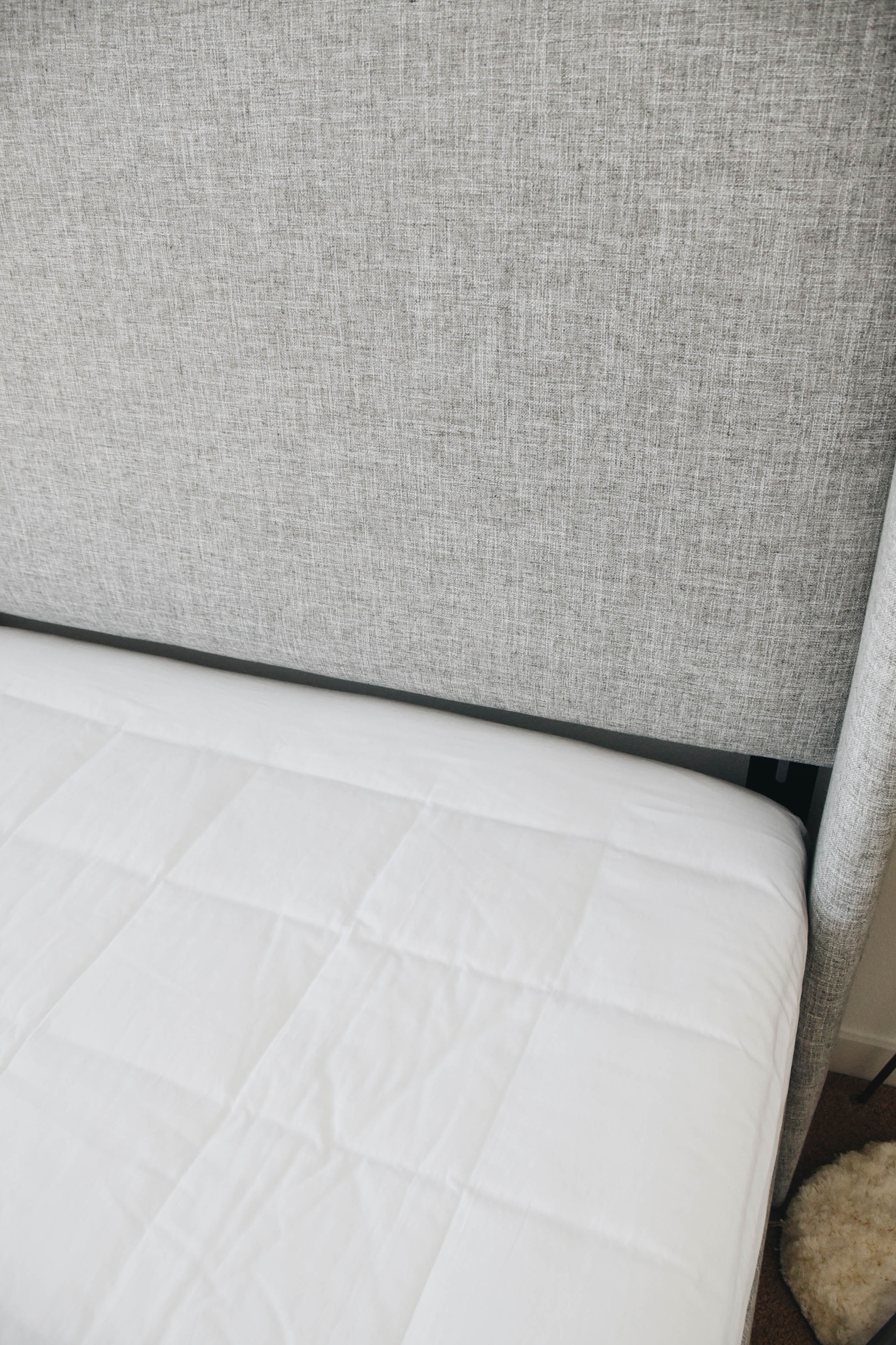 Upholstered panel bed