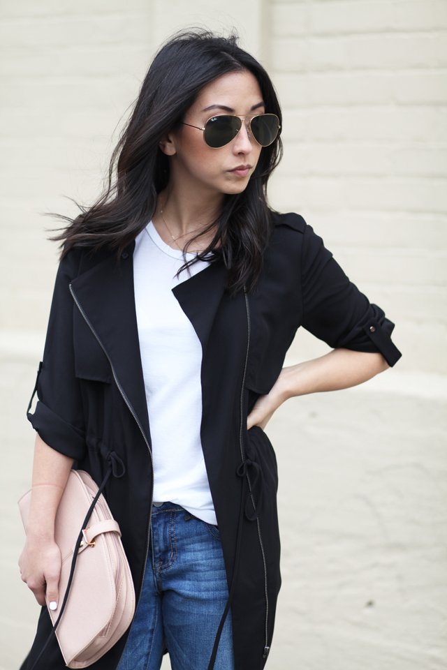 Pleione asymmetrical black jacket
