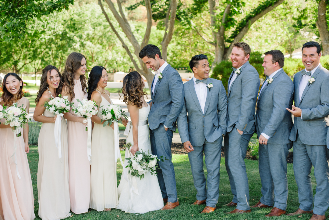 bridesmaid and groomsmen attire