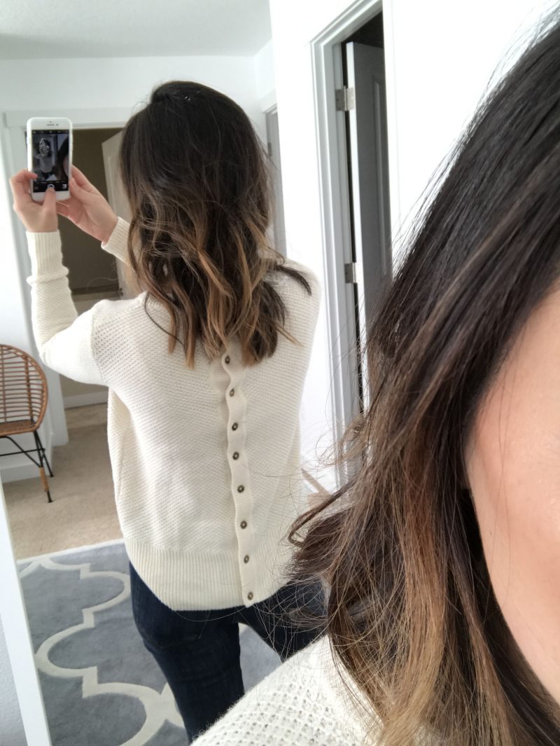 Madewell button back sweater 4