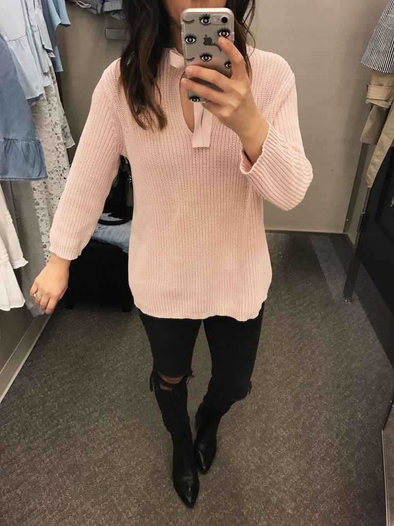 Caslon pink sweater 1