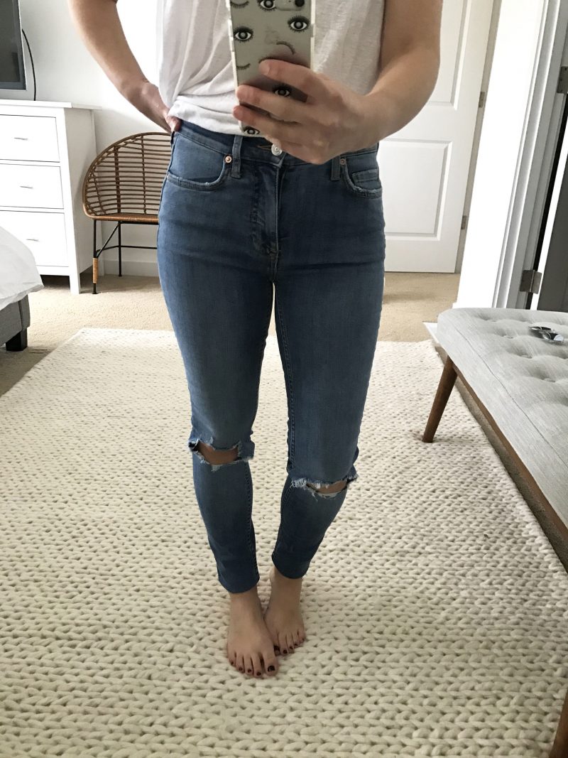 Free People High Rise Busted jeans 1