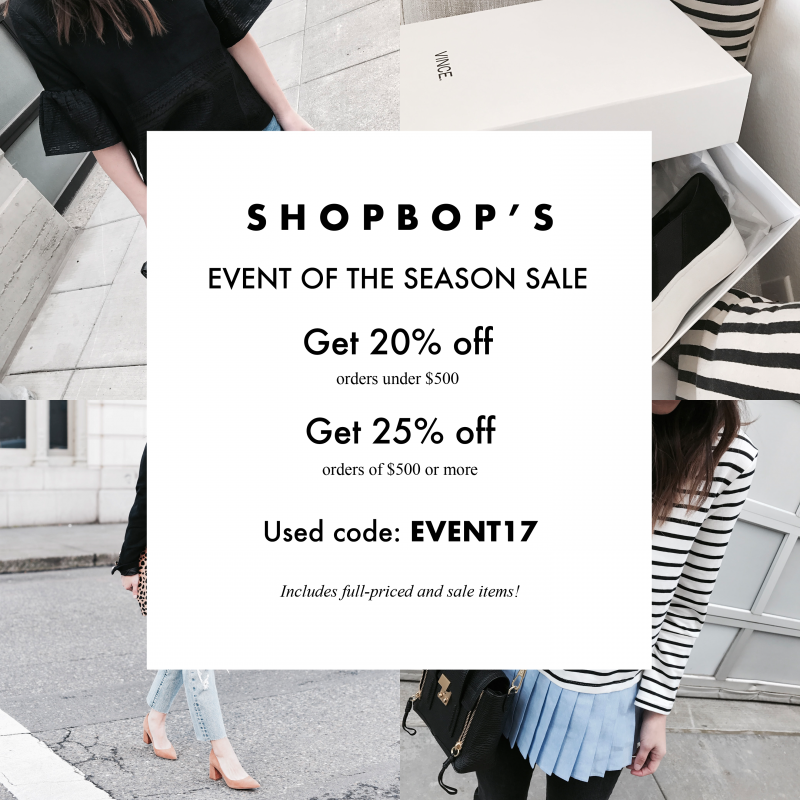 Shopbop's event of season sale