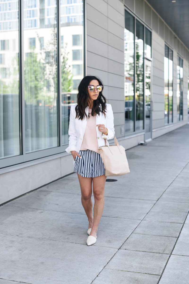 How to style a white blazer in the summer