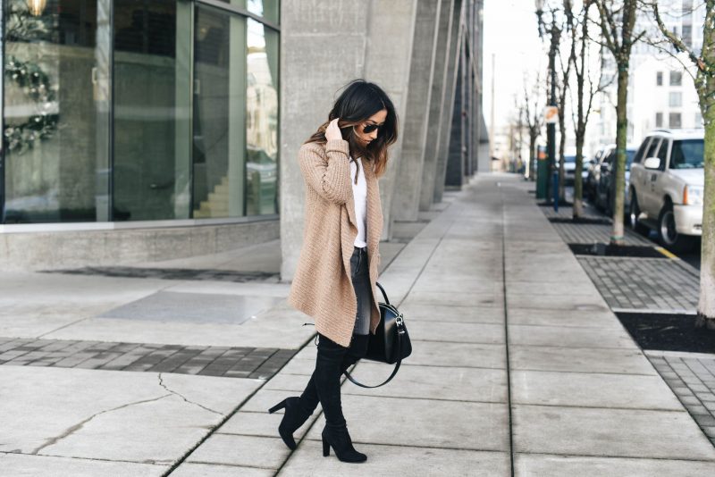 Dress down over the knee boots