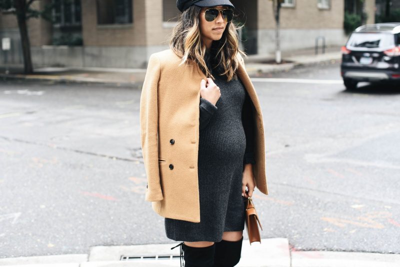 How to style a sweater dress in the fall