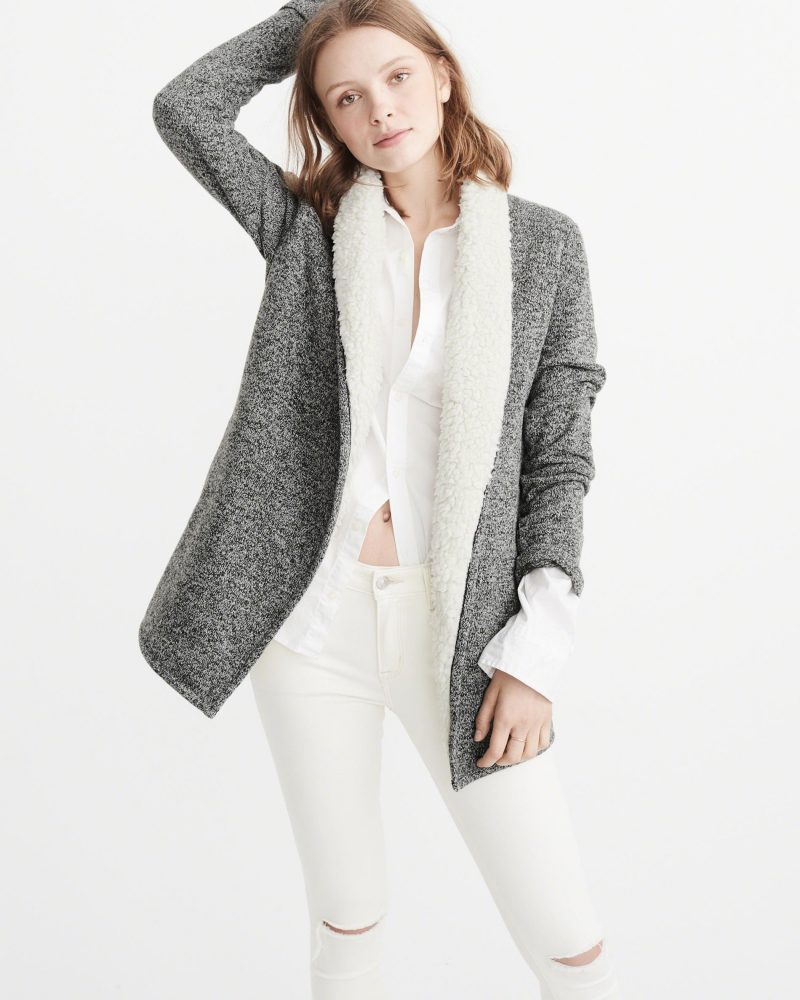 Abercrombie & Fitch sherpa cardigan